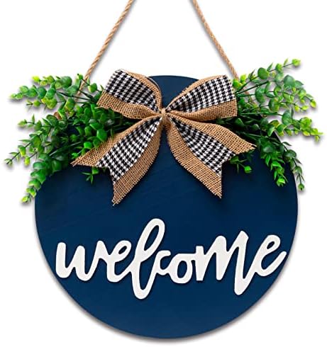 Добредојдовте знак за влезна врата, знак за добредојде на wallидот на фармата, 12 дрвени добредојдени украси за дома, знаци