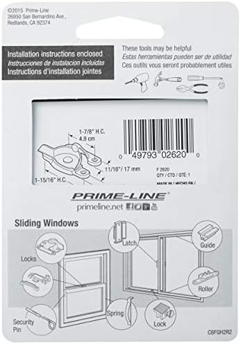 Prime-Line F 2620 Пролет Камера Акција Прозорец Појас Заклучување, Бела, Пакет од 36