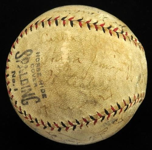 1924 Вашингтон Сенатори Шампионскиот Тим На ВС Потпиша Бејзбол Волтер Џонсон ЏСА Коа-Автограм Бејзбол