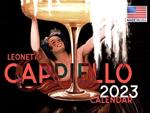 Календар на леонето Капиело 2023 Месечен Календар За Закачување Ѕидови Гроздобер Алкохол Рекламирање Вински Коктел Голем Планер