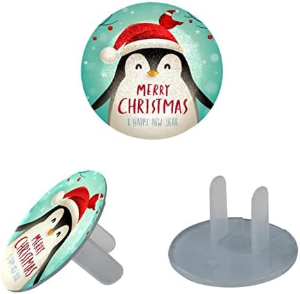 Обвивки за излез, безбедни заштитници за електрични приклучоци Декоративни приклучоци за домашни Божиќни пингвин