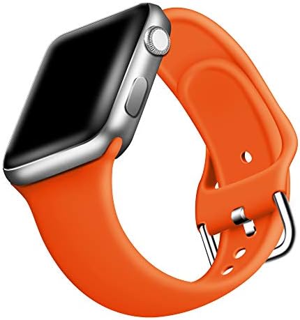 Sport Band компатибилен со Apple Watch Band 38mm 40mm 41mm 42mm 44mm, мека силиконска лента компатибилна за Apple Watch Series 6 5 4