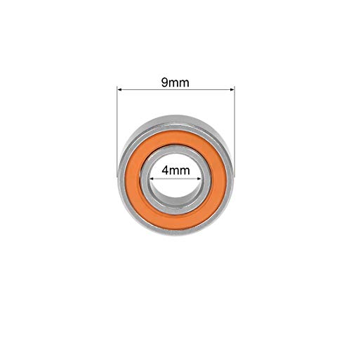 uxcell S684C - 2os Хибридни Керамички Топчести Лежишта 4x9x4mm ABEC-7 Лежишта од Нерѓосувачки Челик