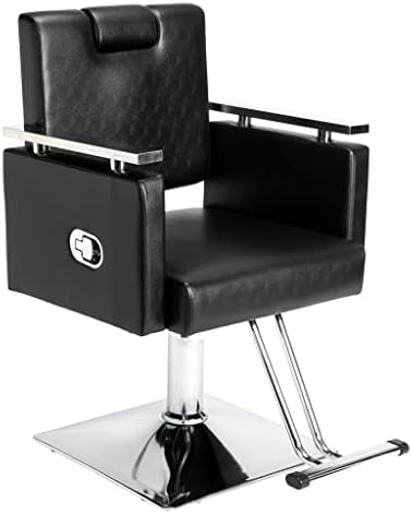 Флојин Барбер стол лежејќи го столот за фризури квадратни бази фризерски стол за убавина стол стол црно