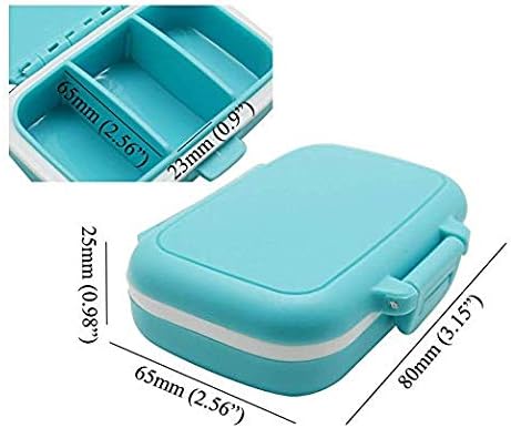 Мета-У Мала Кутија За Додатоци За Апчиња За Џеб или Чанта - 3 Отстранливи Прегради Случај За Носење Лекови За Патување - Дневна Кутија