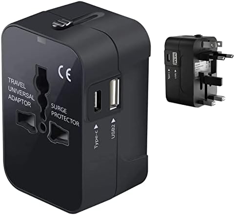 Travel USB Plus Меѓународен адаптер за електрична енергија компатибилен со Celkon Millennia Q455L за светска моќ за 3 уреди USB