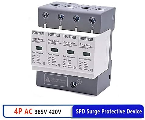 Заштитен уред на Vevel Surge SPD AC 3P+N 20 ~ 40Ka 30Ka ~ 60KA 385V 420V HOUSE MOTHRIGHT ARRESTER ARRESTER NOW-напон заштитник