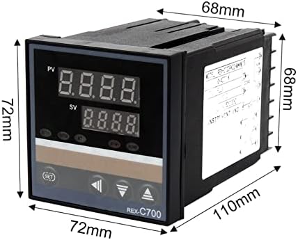 Hifasi PID RKC Дигитален интелигентен индустриски контролер на температурата 220V Реле REX-C100-C400-C700-C900 Термостат SSR Реле