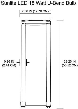 Sunlite 18W LED T8 U-Bend Бајпас Светилки 40k-6 Пакет