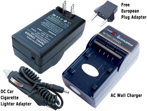 Itekiro AC Wall DC Car Battery Chit Chit For Panasonic DMC-FX1 + Itekiro 10-во-1 USB кабел за полнење
