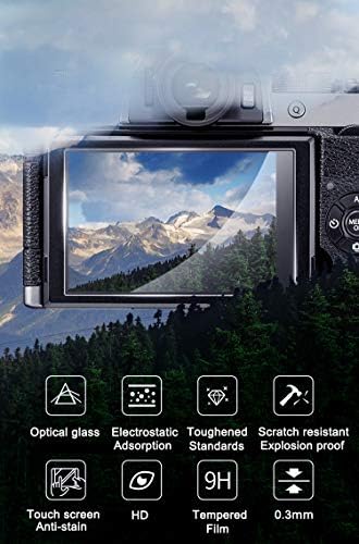 Заштитник на екранот XH1 Компатибилен за Fujifilm X-H1 TOP & LCD екран [2+2Pack], WH1916 Темпрерирано стакло анти-меурче Анти-прашина Анти-Драх