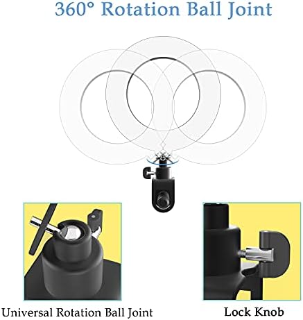 REDZHONG ПРЕДВОДЕНА Прстен Светлина Видео Конференција Осветлување-6 Самоби Светло Со Статив Стојат | Круг Светлина За Телефон