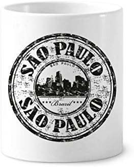 Сликарски слоган Бразил културен елемент на четка за заби држач за пенкало кригла керамички штанд -молив чаша
