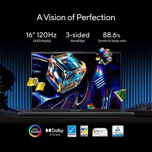 Asus Vivobook Pro 16x OLED лаптоп, 16 ”16:10 OLED дисплеј, Intel Core I9-13980HX CPU, NVIDIA® GeForce® RTX ™ 4060 GPU, 16 GB