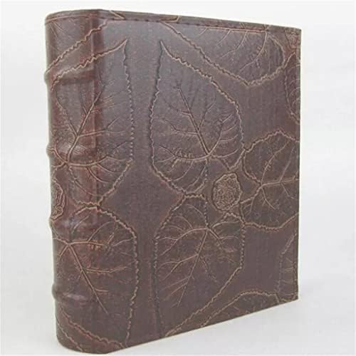 Zjhyxyh 100 фотографии PU Leather Photo Album Vintage врежан рачно изработен DIY INSERT STRAPBOOK FOTO албуми Flush Mount Album Foto