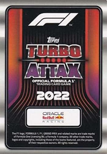 2022 Топс Формула 1 Турбо Атакс 263 Серхио Перез Официјална картичка за трки Ф1 во сурова состојба