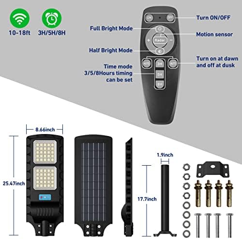 AIIEASY 350w Соларна Улична Светлина+450w Соларна Улична Светлина