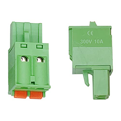 Jienk 10Pcs 2-Pin 300V 10a 5.08 mm Теренот 2EDGKD-5.08-2P Пролет Пхб Терминал Блок Конектор за 28-12AWG