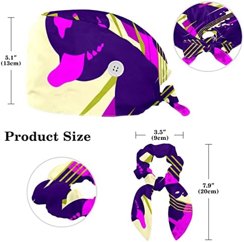 Прилагодливо работно капаче со копче, прекрасни мачки и стапало за хируршка капа, врски со грб со лак за коса