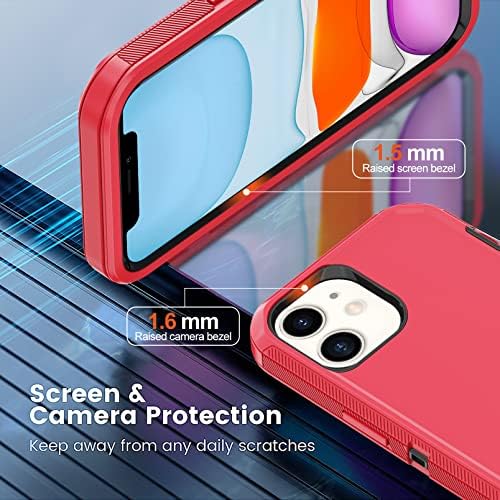 Annymall за Iphone 11 Случај Shockproof СО 2x Екран Заштитник Воена Одделение Капка Заштита Нелизгачки Тешки Издржливи Солиден