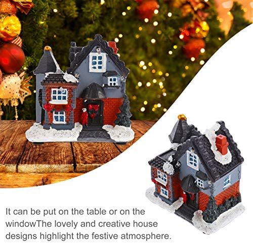 Божиќни селски селски куќи за Божиќни куќи од ѓумбир од ѓумбир од ѓумбир, украси за Божиќ, орнаменти од куќиште куќа украс Божиќ