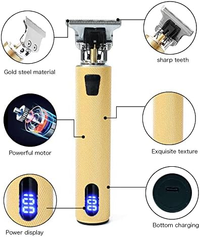 Злато2 Со Лцд Дисплеј Професионални Машинки За Коса Безжичен Тример За Сечење Бербер Брада Електричен Брич за 24/7 Продавница