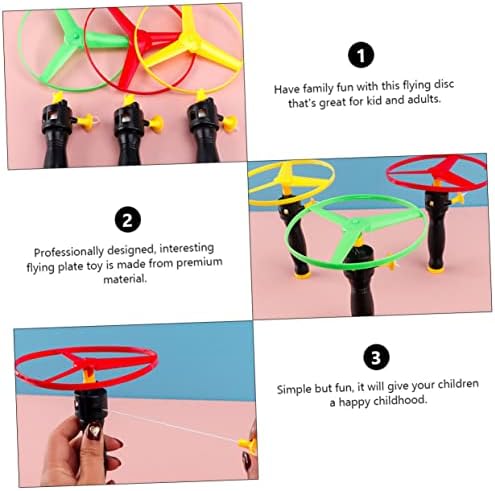 Тојвијан 10 парчиња Флеш Играчки Смешни Играчки За Летање Играчки За Деца Пластика Без Светло Детско Тркало Зелено