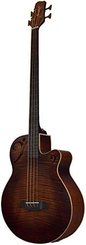 Sawtooth Rudy Sarzo Signature Fretless Acoustic-Electric Bass Guitar, вклучува торба за свирка