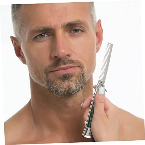 Исцелен не'рѓосувачки челик пролетен чешел додатоци за стилизирање на косата, чешли за стилизирање на коса за мажи, џеб брада чешел
