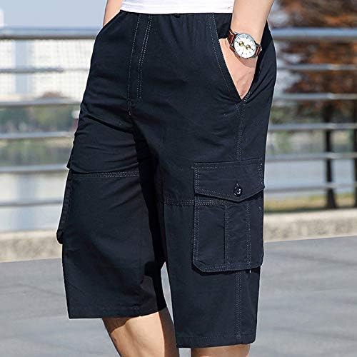 Армиски шорцеви на Ymosrh за мажи мода патент на отворено џебни шорцеви спортови комбинезони обични панталони машки какики шорцеви