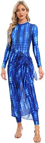 Fimnsi Women Women Modest Burkini Swims Suds Muslims Complete Colution Body Исламски пливање на врвови панталони хиџаб 4 парчиња