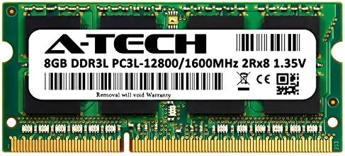 A-Tech 8 GB меморија RAM меморија за Dell Optiplex 3030 AIO-DDR3L 1600MHz PC3-12800 Non ECC SO-DIMM 2RX8 1.35V-модул за надградба на единечен