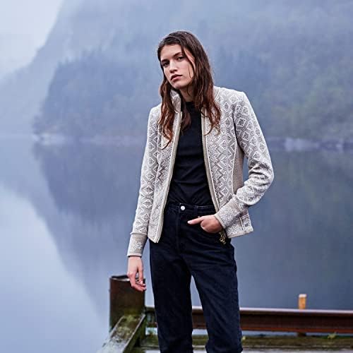 Daleенски од Норвешка Skinsoft Merino Wool inенски женски кардиган џемпер