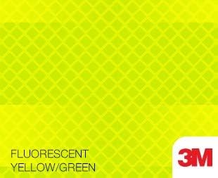 Безбеден пат влечење 2 x 150 'ролна 3М флуоресцентни жолти зелени рефлексивни безбедносни ленти 983-23