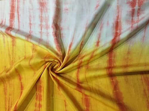 Tencel Dobby Вратоврска Боја Црвена X Жолта [Мермер] Боја Печатење ~ 58 Широк Продаден од Дворот