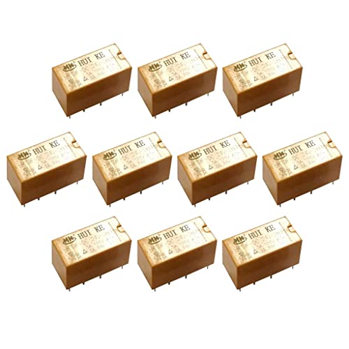 harayaa 10pcs / Пакет HK19F DC 24V SHG DPDT Серпентина Мини Тип Моќ Реле