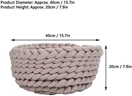 Бмзмлдо Плетен Кревет За Миленичиња Тркалезна Подлога Со Висока Густина Погодна за 3-4 кг Материјали За Мачки И Мачки Што Се Перат