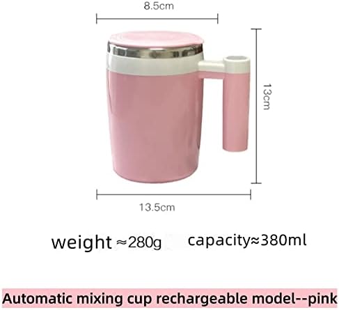 Џјбаби Само Мешање Кафе Кригла, Автоматско Магнетно Мешање На Полнење Нерѓосувачки Челик Чаша Со Капак За Кафе Чај Топло Чоколадо