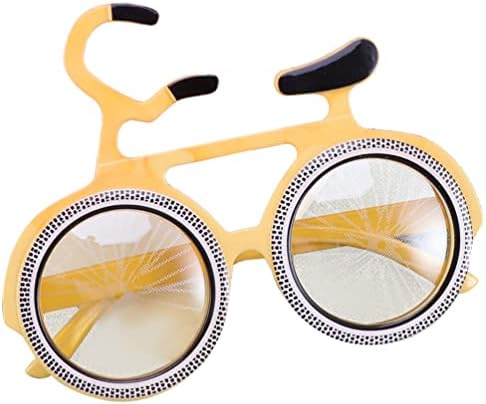 Pretyzoom Смешни очила за очила Новина во форма на велосипед во облик на очила Смешни очила за очи, реквизити на фото -штанд за фотографии