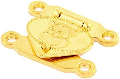 Нова LON0167 Дрвена кутија прикажана кутија за накит Snap Сигурен затворање на ефикасноста за затворање HASP Latch Set Gold Tone