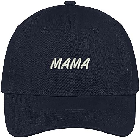 Трендовски продавница за облека Мама извезена мека круна четкана памучна капа