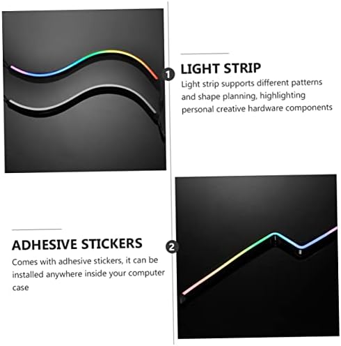 MobeStech LED Lightstrips 2 компјутери Argb Компјутерска шасија Декоративна синхронизација матична плоча за главна плоча Бар светло за лесна кутија