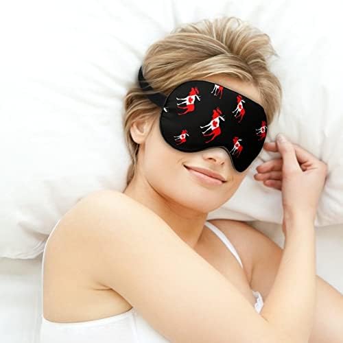 Канада знаме лос маска за спиење мека маска за очи за очи, ефективно засенчување на засенчување со еластична лента за прилагодување
