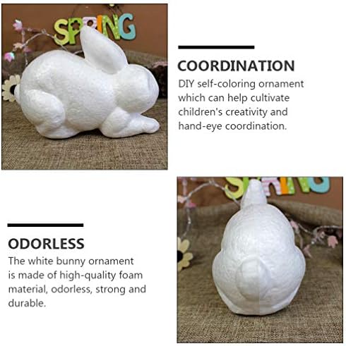 Зеродеко деца играчки занаетчиски зајак, симулациска декорација на зајаци Велигденска декорација украс DIY рачно занаетчиски украс животински