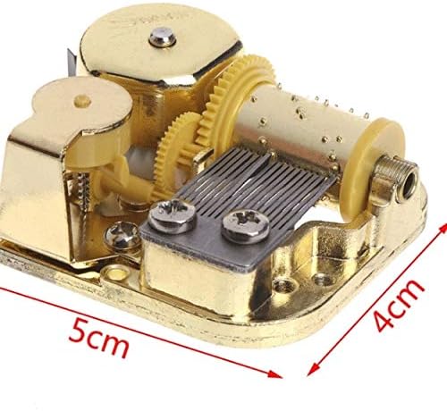 Дуба метална механичка музичка кутија злато движење за завртки за заклучување на небото клуч на небото