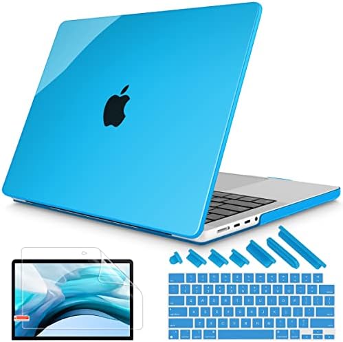 Туиклол компатибилен со MacBook Pro 14 Inch Case 2021 2022 2023 Објавување A2442 A2779 M2/M1 Pro/Max Chip, Hard Shell Case + Cover