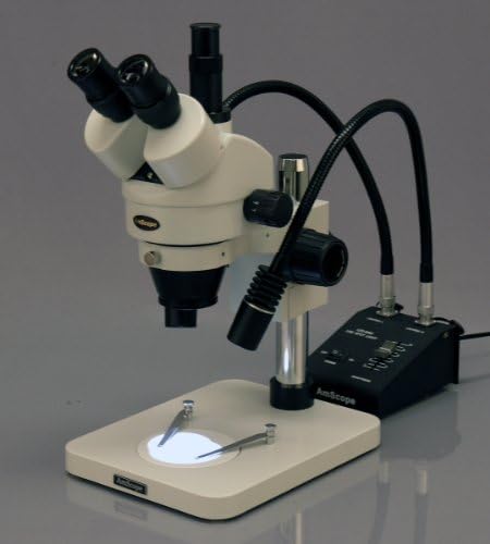 AmScope SM-1TSW2-L6W-M Дигитален Професионален Тринокуларен Стерео Зум Микроскоп, Wh10x И WH25x Окулари, 3.5 X-225x Зголемување, 0.7 X-4.5