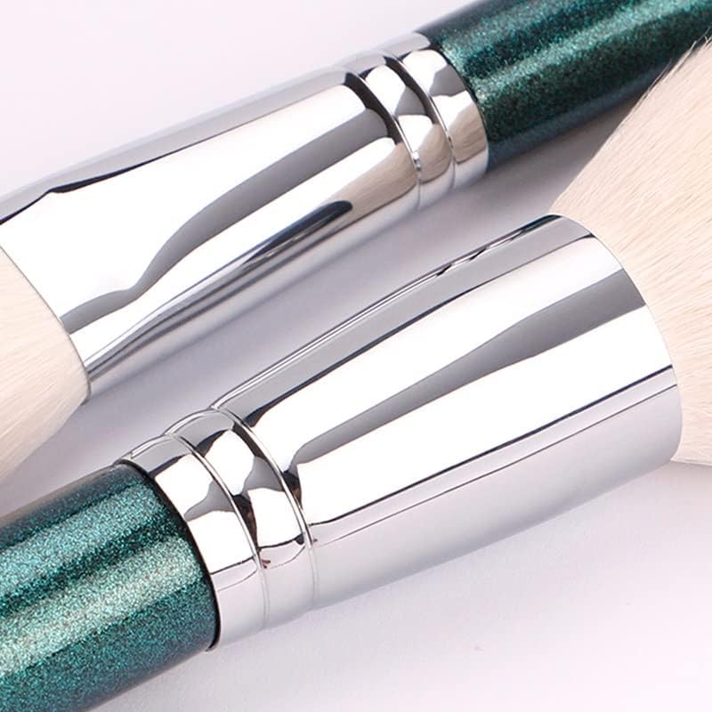 ZMSMT шминка-четка-женска зелена 11 парчиња мека комична сет-козметичка алатка и пенкало за убавина за почетници