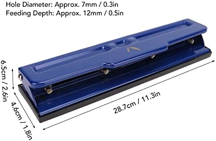 PLPLAAOO 4 дупки за дупки, преносен десктоп дупки, 10 страници со скала за хранење обележување на отвор за отвор од 7 мм, регулатива