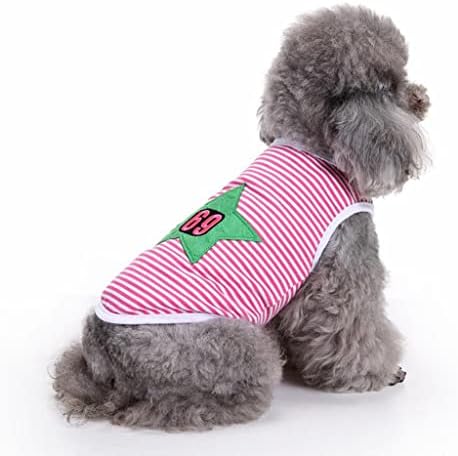 Облека за кучиња Баоблаз, маица миленичиња ленти со миленичиња, розово црвено-с-s